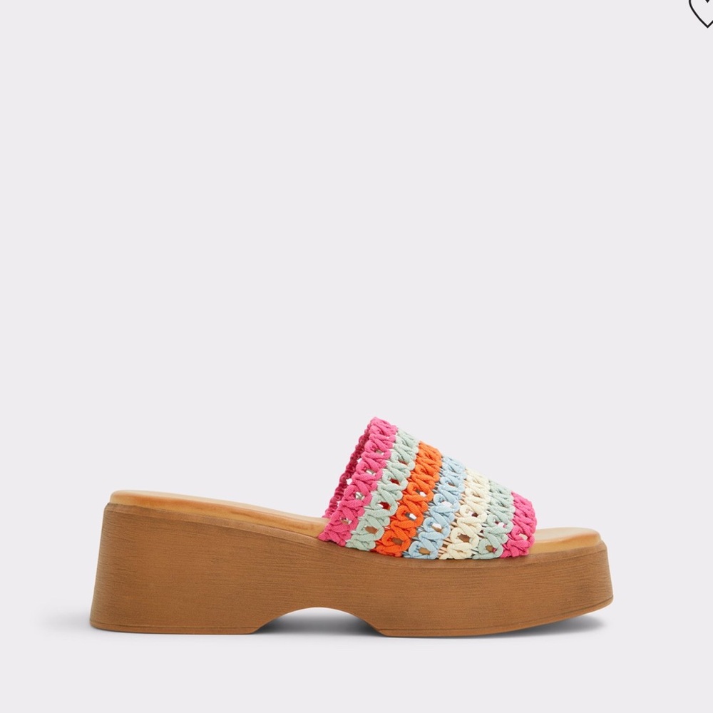 ALDO PLATFORM RAINBOW SANDALS SIZE 7